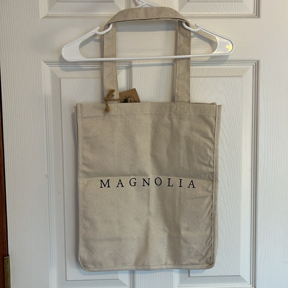 Magnolia Waco, TX Natural/ Ivory & Black Reusable Canvas Tote Market Bag - NWT - Picture 3 of 12